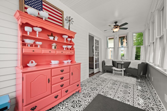 view of sunroom
