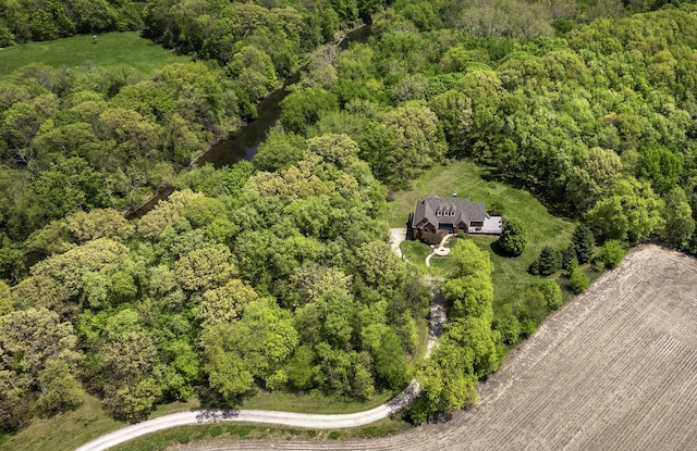 drone / aerial view of a forest