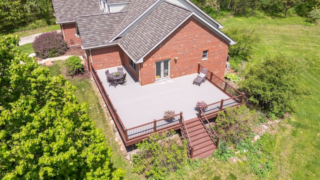 view from above of property