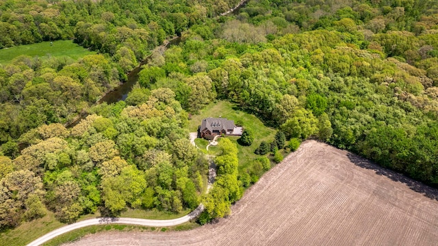 aerial view of a forest