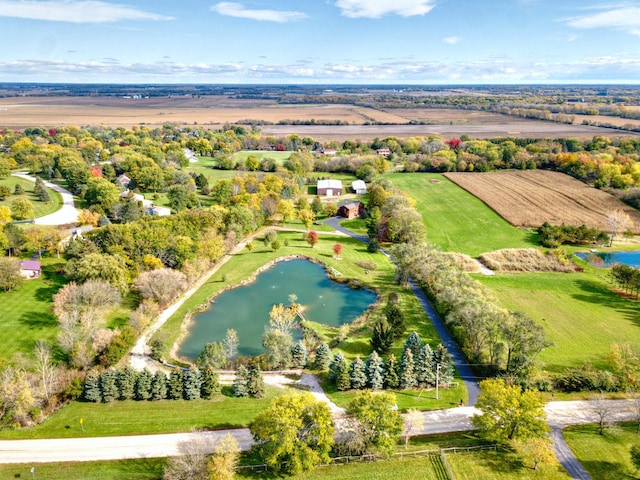 4508 Mccauley Rd, Woodstock, IL 60098 - overview of rural landscape with a nearby body of water