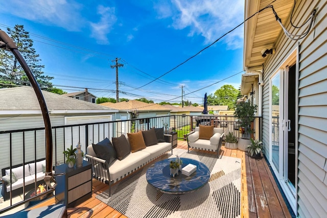 5824 N Fairfield Ave, Chicago, IL 60659 - wooden terrace featuring outdoor lounge area
