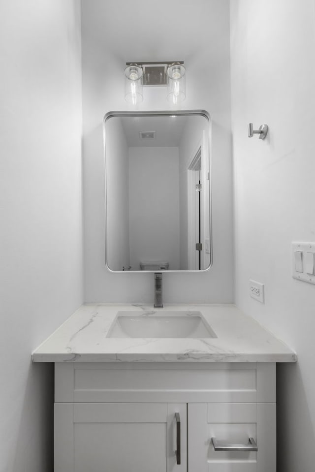 20445 Spirea Ln, Crest Hill, IL 60403 - bathroom featuring vanity and visible vents