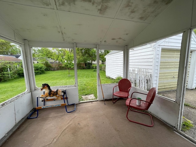 view of sunroom