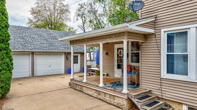 621 Marcy St, Ottawa, IL 61350 - entrance to property with a shingled roof, concrete driveway, and an attached garage