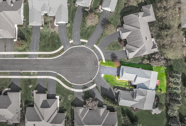 bird's eye view with a residential view