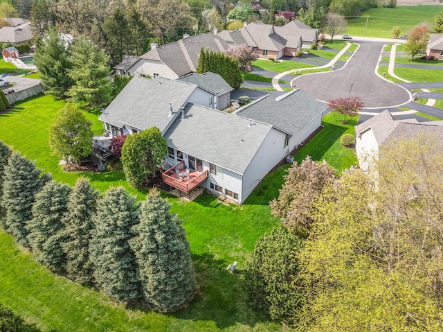 bird's eye view featuring a residential view