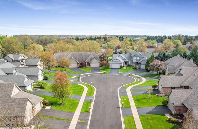 aerial view featuring a residential view