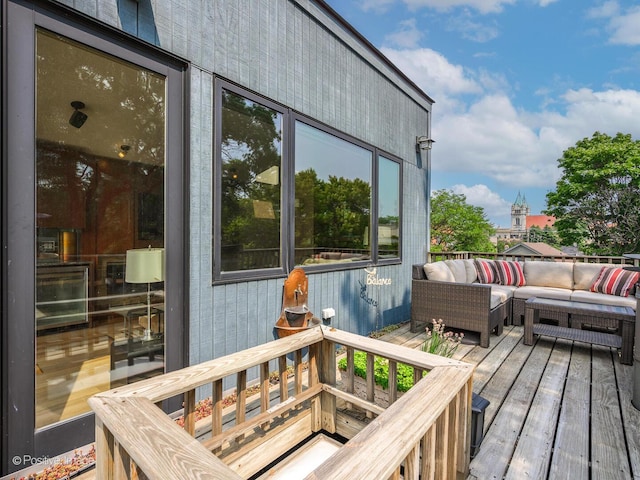 deck featuring an outdoor hangout area