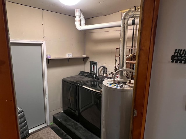 laundry room with carpet flooring and laundry area