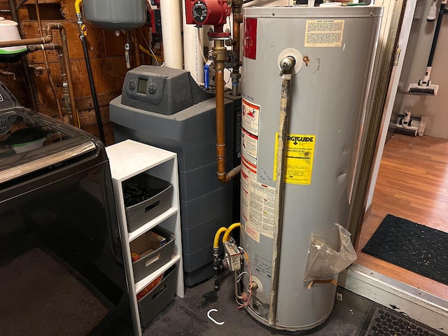utilities with water heater and washer / clothes dryer