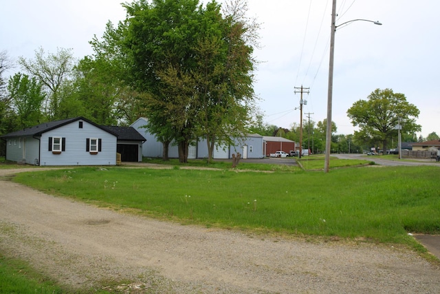 exterior space with street lights