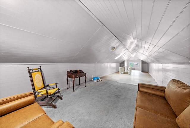 1306 Highland Ave, Berwyn, IL 60402 - sitting room with carpet floors and vaulted ceiling