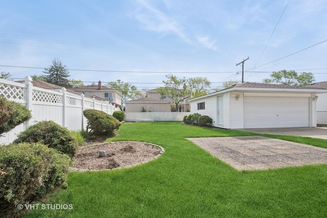 8223 N Washington St, Niles, IL 60714 - view of yard featuring a garage