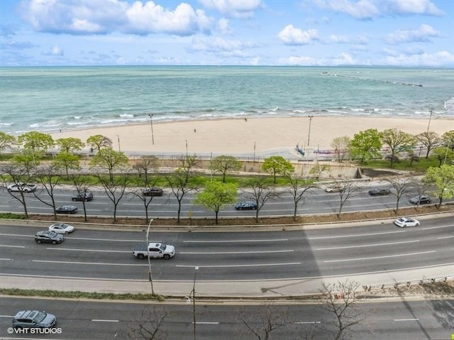 water view featuring a beach view