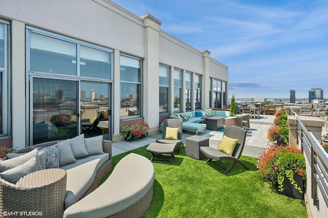 900 N Kingsbury St Unit 1150, Chicago, IL 60610 - view of patio / terrace with an outdoor hangout area