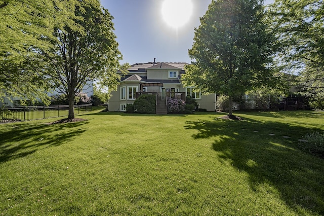 2411 Williamstown Ct, Naperville, IL 60564 - view of yard featuring a wooden deck