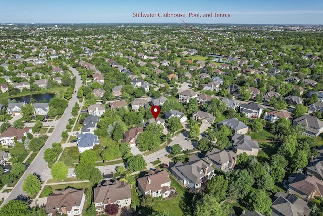 2411 Williamstown Ct, Naperville, IL 60564 - aerial overview of property's location with nearby suburban area and a large body of water