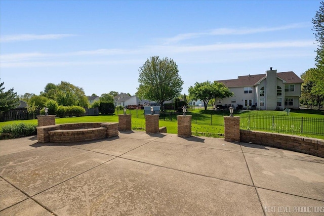 view of patio featuring a residential view