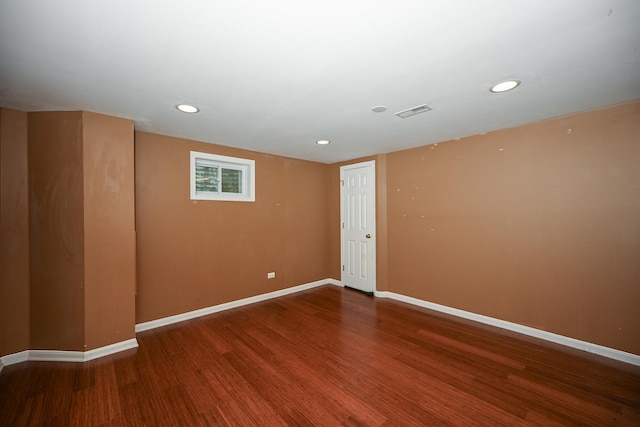 1408 Ambleside Cir, Naperville, IL 60540 - empty room with wood finished floors, baseboards, and recessed lighting