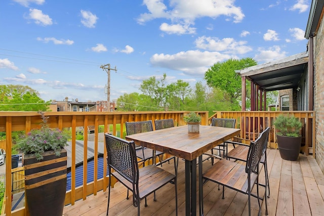 6430 S Eberhart Ave, Chicago, IL 60637 - wooden deck featuring outdoor dining space
