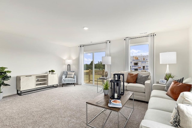 6600 Linden Trl Unit F, Wonder Lake, IL 60097 - living room with recessed lighting and carpet