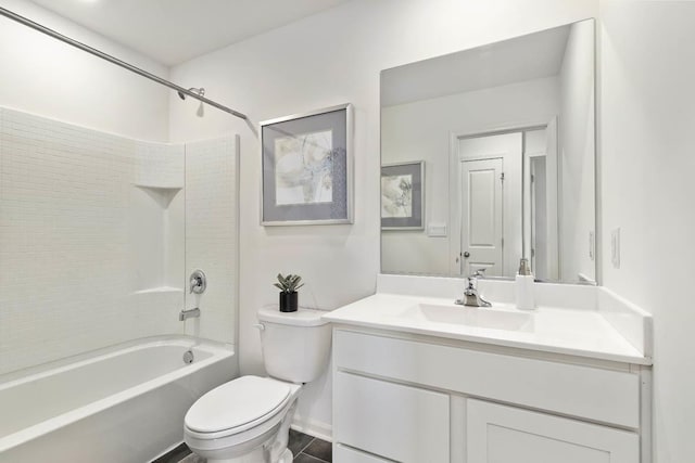 6600 Linden Trl Unit F, Wonder Lake, IL 60097 - full bathroom with shower / bath combination, vanity, and toilet