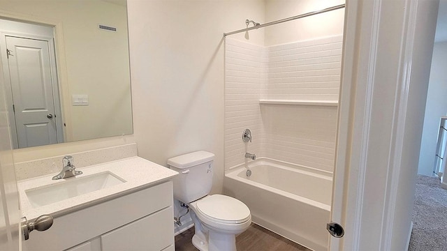 6600 Linden Trl Unit F, Wonder Lake, IL 60097 - bathroom with toilet, shower / bathtub combination, vanity, and visible vents