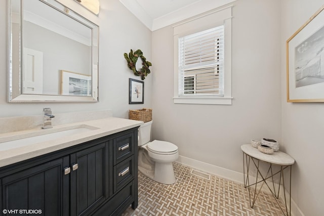 443 N Spring Ave, La Grange Park, IL 60526 - bathroom with toilet, baseboards, and vanity