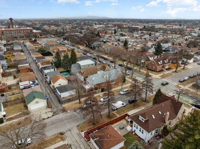 aerial view featuring a residential view