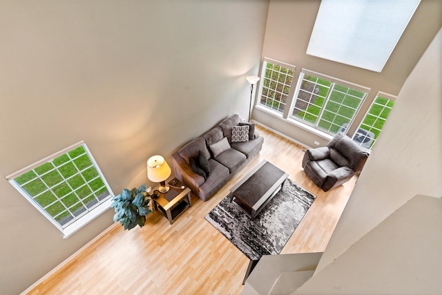 1277 Silk Oak Ln, Bartlett, IL 60103 - living room with a high ceiling and wood finished floors