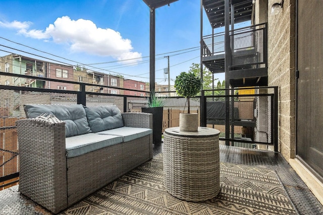 4843 N Harding Ave Unit 1N, Chicago, IL 60625 - view of patio / terrace with a balcony and an outdoor living space
