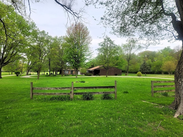 view of property's community with an outdoor structure