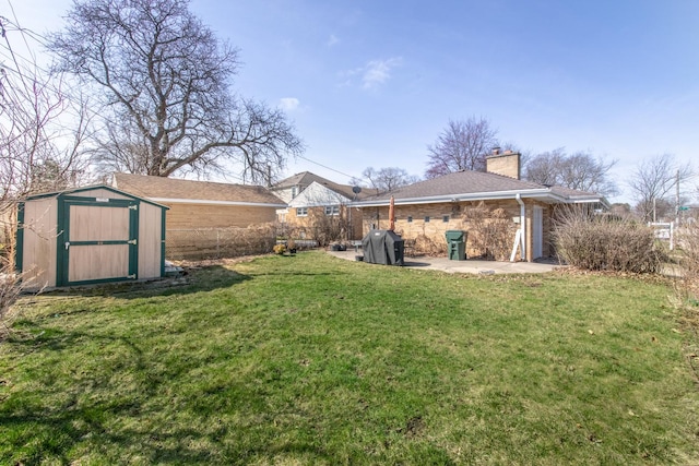 1921 Elm St, Park Ridge, IL 60068 - view of yard with a storage shed, an outbuilding, and a patio area