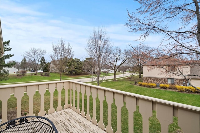 5177 Coventry Ln Unit D, Gurnee, IL 60031 - wooden deck featuring a lawn