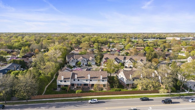 aerial view featuring a residential view