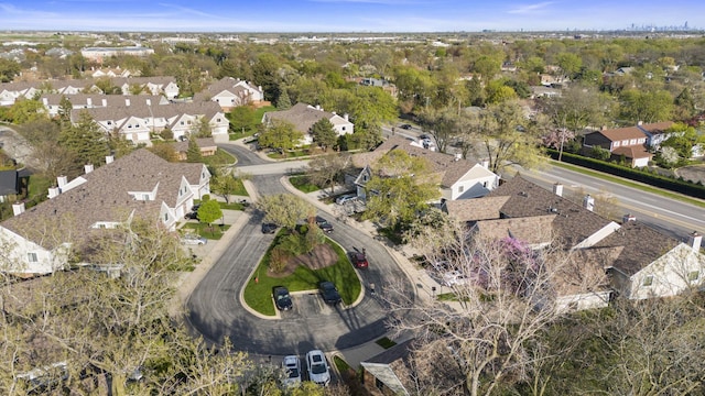 aerial view with a residential view