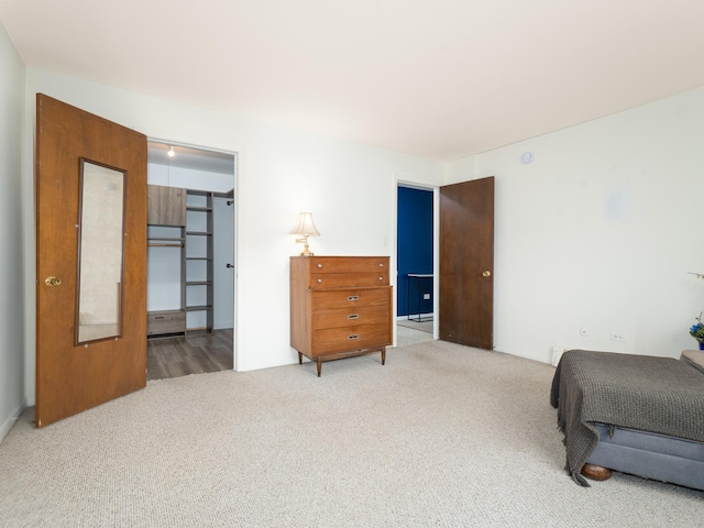 bedroom featuring carpet