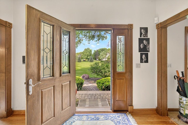 11 N Meadow Ct, South Barrington, IL 60010 - entryway with wood finished floors and baseboards