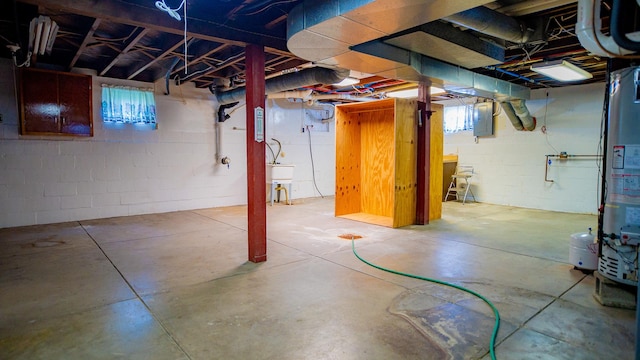 214 W Watson St, Forrest, IL 61741 - below grade area with gas water heater and electric panel