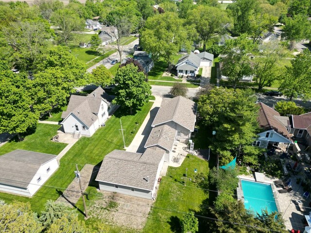 214 W Watson St, Forrest, IL 61741 - aerial view of residential area with a pool area