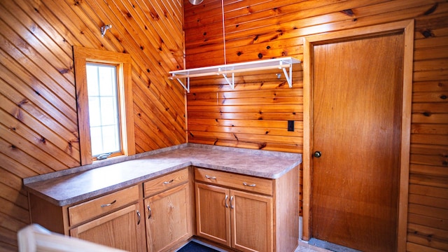214 W Watson St, Forrest, IL 61741 - kitchen with wooden walls