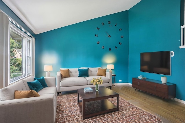 561 Minette Ln, Chicago Heights, IL 60411 - living area featuring lofted ceiling and wood finished floors