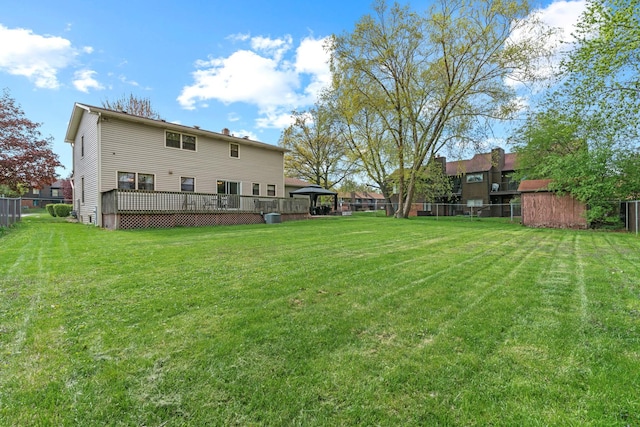 view of yard with a gazebo