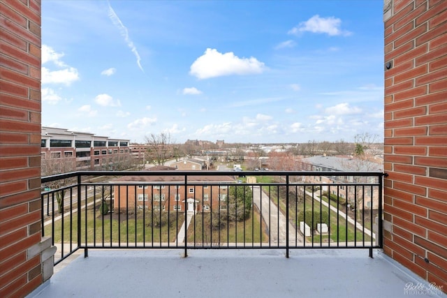 view of balcony