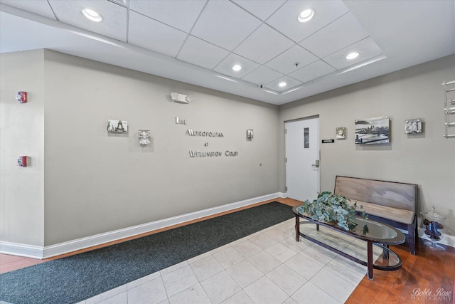 235 N Smith St Unit 509, Palatine, IL 60067 - common area featuring a paneled ceiling and recessed lighting