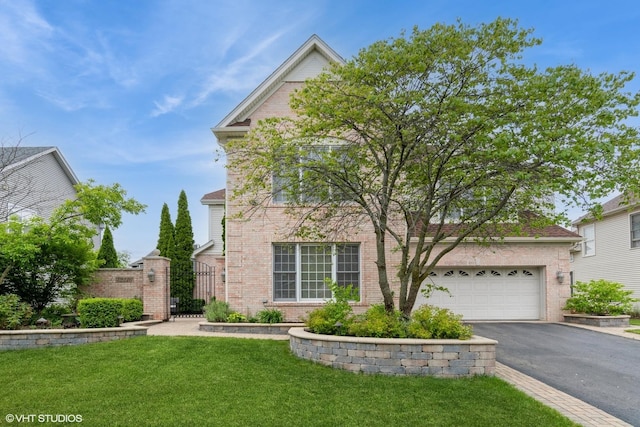 12116 Winterberry Ln, Plainfield, IL 60585 - traditional home featuring driveway, brick siding, and a gate