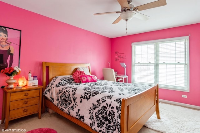 12116 Winterberry Ln, Plainfield, IL 60585 - bedroom featuring carpet, baseboards, and a ceiling fan