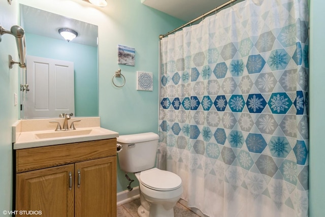 12116 Winterberry Ln, Plainfield, IL 60585 - full bath with vanity, toilet, tile patterned flooring, and a shower with curtain