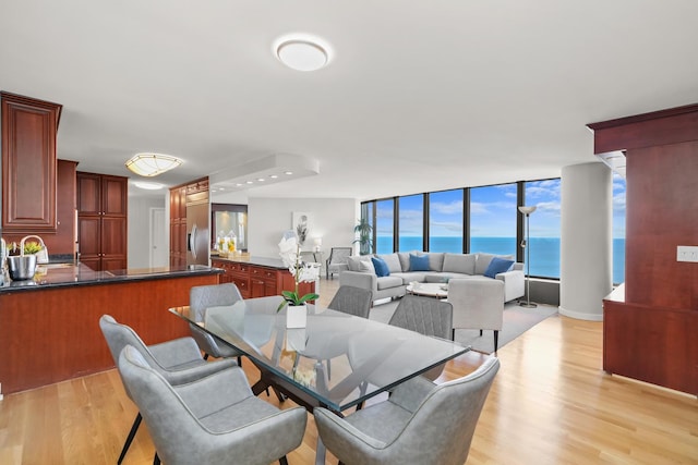 505 N Lake Shore Dr Unit 6304-6305, Chicago, IL 60611 - dining area featuring light wood finished floors